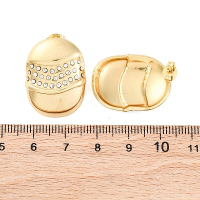 304 Stainless Steel Rhinestone Stud Earrings for Women EJEW-L296-018G-1