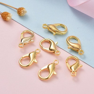 Zinc Alloy Lobster Claw Clasps X-E106-G-1
