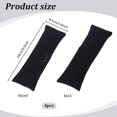 Linen Cloth Jewelry Long Pillow for Bracelet Display AJEW-WH0007-56-1