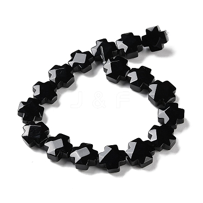 Natural Dyed & Heated Black Onyx Beads Strands G-K357-C06-01-1