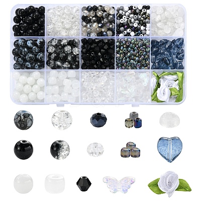 DIY Glass Beads Jewelry Making Finding Kits DIY-YW0012-04C-1