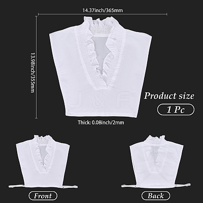 Detachable Cotton Shirt Women False Collar AJEW-WH20054-051-1