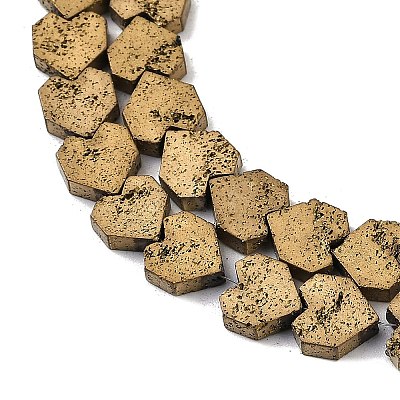 Electroplated Natural Lava Rock Beads Strands G-K388-04A-09-1