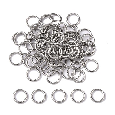 Tarnish Resistant 304 Stainless Steel Open Jump Rings STAS-Q186-02-8x1mm-1