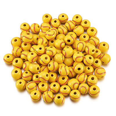 100Pcs Dyed Wood Beads WOOD-CW0001-06-1