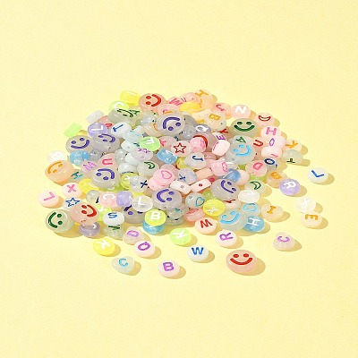 200Pcs Acrylic Beads FACR-FS0001-03-1