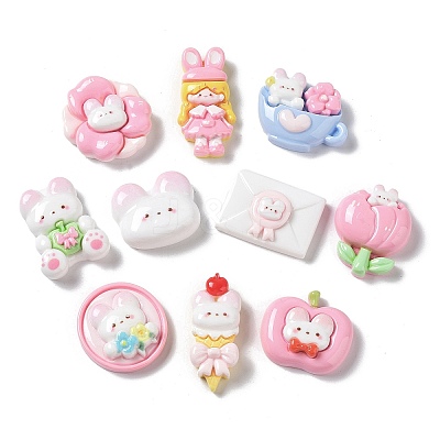Opaque Resin Cabochons CRES-M026-23-1