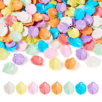 320Pcs 8 Colors Opaque Acrylic Pendants SACR-TA0001-41-1