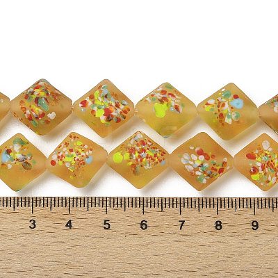 Frosted Handmade Lampwork Beads Strands LAMP-A010-01E-1