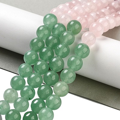 Natural Flower Amazonite & Amethyst & Flower Amazonite & Green Aventurine & Blue Aventurine Beads Strands G-B095-A01-02-1