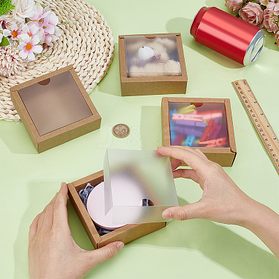 Foldable Square Paper Storage Gift Boxes LS-CON-WH0110-42B-03-1