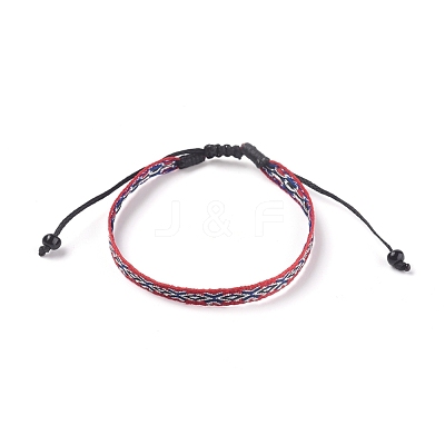 Unisex Adjustable Braided Bead Bracelets BJEW-J181-14A-1