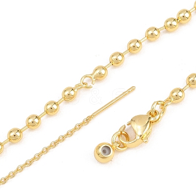 3MM Brass Ball Chain Bracelet Making KK-D238-03G-02-1