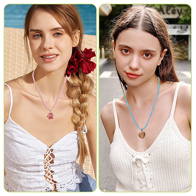 6Pcs 3 Colors 1MM Polyester&Cotton Waxed Cord 5-Strand Necklace Making MAK-TA0001-36A-1