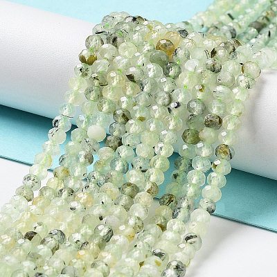 Natural Prehnite Beads Strands G-J400-C05-02-1
