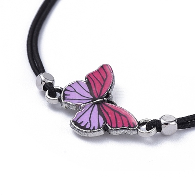Adjustable Elastic Cord Bracelets X-BJEW-JB05284-M-1