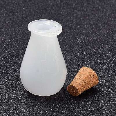 Glass Cork Bottles Ornament AJEW-O032-02J-1
