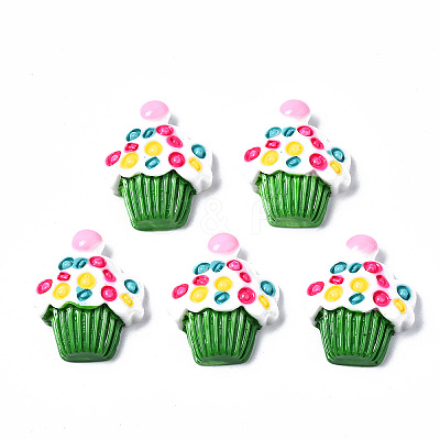 Spray Painted Resin Cabochons CRES-Q215-005-1