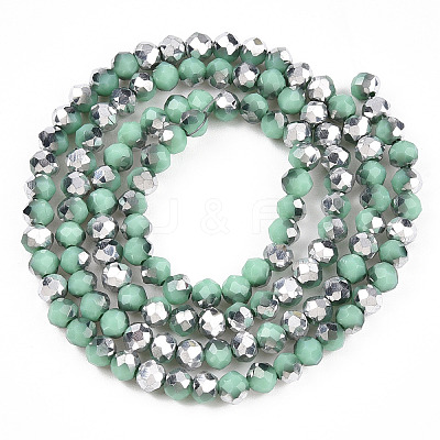 Electroplate Opaque Glass Beads Strands EGLA-A034-P4mm-M13A-1