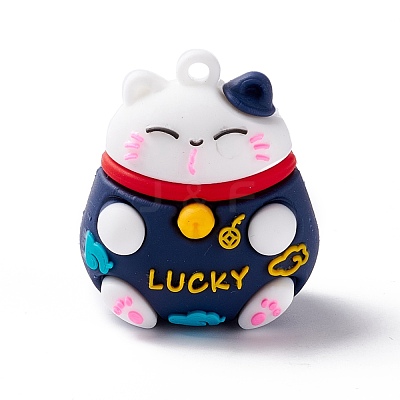PVC Cartoon Lucky Cat Doll Pendants KY-C008-12C-1
