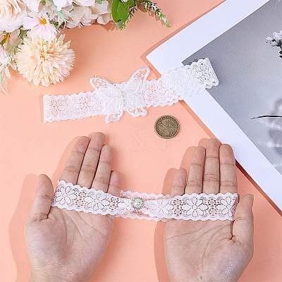 1 Set Butterfly Polyester Garter Leg Ring Sets DIY-OC0013-43A-1