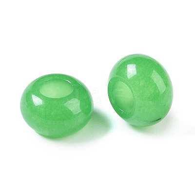Natural White Jade European Beads G-G740-14x8mm-35-1