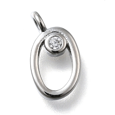 Brass Micro Pave Cubic Zirconia Pendants KK-B132-12P-O-1