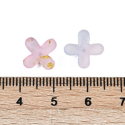 Metal Enlaced Acrylic Bead Caps OACR-G044-01C-1