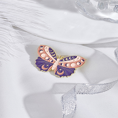 1Pc Butterfly Enamel Pins JEWB-LP0004-31B-1