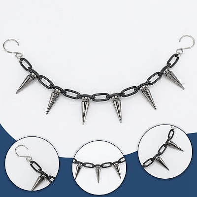2Pcs Brass & Alloy Shoes Chains HJEW-SP00014-1