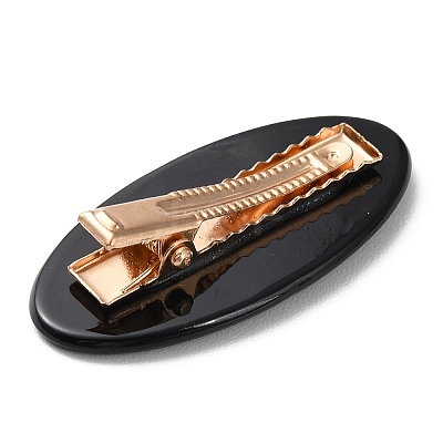 Oval with Word Love Resin Alligator Hair Clips PHAR-D015-01F-1