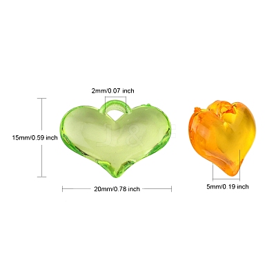 Transparent Acrylic Pendants TACR-R5-20X15mm-M-1