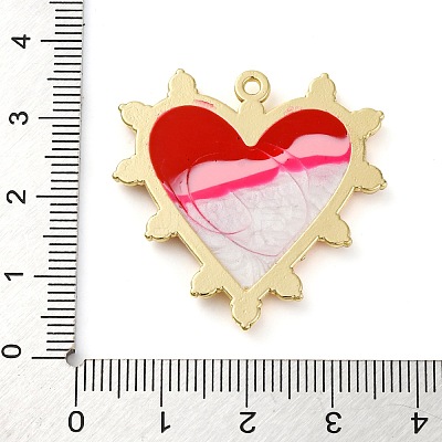 Smudge Pattern Alloy Pendants With ABS Imitation Pearls PALLOY-S034-03KCG-B-1