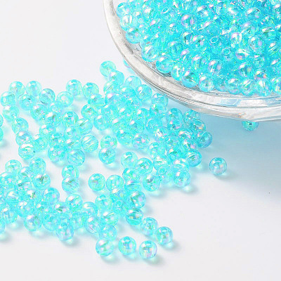 Eco-Friendly Transparent Acrylic Beads PL735-7-1