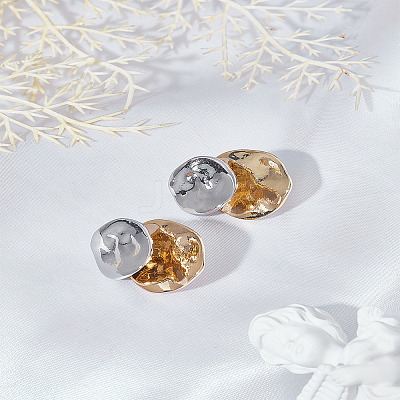 1Pair Zinc Alloy Stud Earrings for Women EJEW-LP0008-004-1