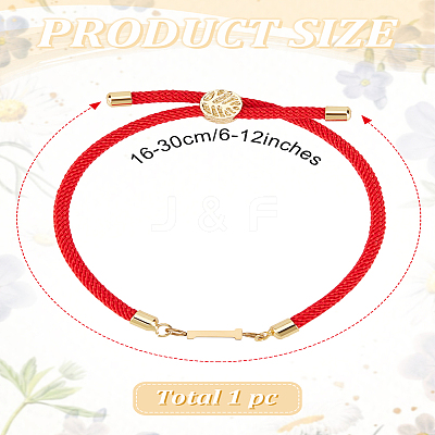 1Pc Adjustable Nylon Cord Slider Bracelets for Women BJEW-LP0001-32I-02-1