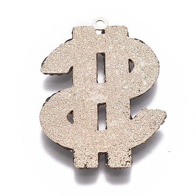 Polymer Clay Rhinestone Pendants RB-L080-17KCG-1