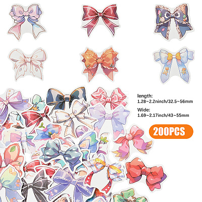 4 Sets PVC Plastic Decorative Sticker Labels DIY-SP0005-32C-1