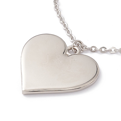 Sublimation Blank Aluminum Pendant Necklace X-NJEW-E020-02P-03-1