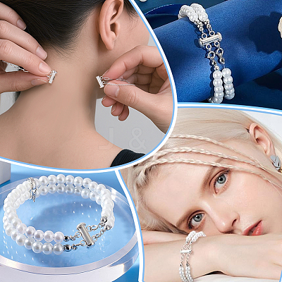 925 Sterling Silver Slide Lock Clasps HJEW-PH02087-1