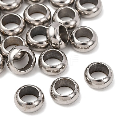 Tarnish Resistant Rondelle 304 Stainless Steel Beads STAS-N020-01-10mm-1