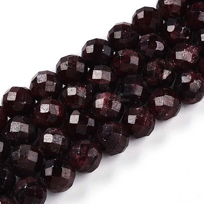 Natural Garnet Beads Strands G-S345-6mm-37-1