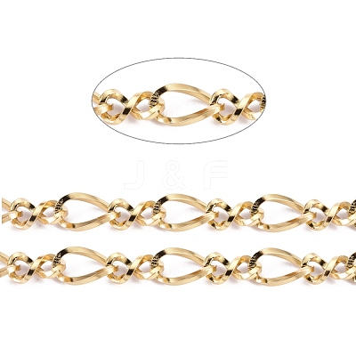 Ion Plating(IP) 304 Stainless Steel Figaro Chains CHS-I001-09G-01-1