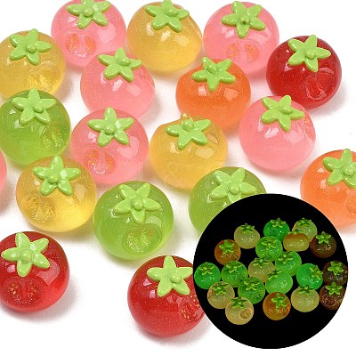 Luminous Resin Imitation Vegetable Cabochons RE-CBA8643-01-1
