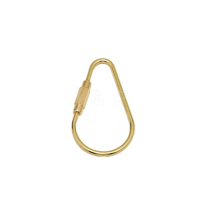 Brass Screw Carabiner Lock Charms KK-ZX025-65C-1