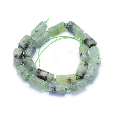 Frosted Natural Prehnite Beads Strands G-L552C-04-1