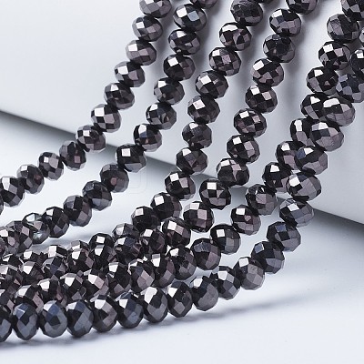 Electroplate Transparent Glass Beads Strands EGLA-A034-T2mm-UA08-1