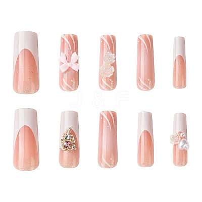 ABS Plastic Full Cover Press On False Nails DIY-CJC0006-13-1