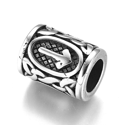 304 Stainless Steel European Beads X-OPDL-G010-07AS-06B-1