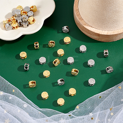 40Pcs 2 Colors Alloy Spacer Beads FIND-PH0005-95-1
